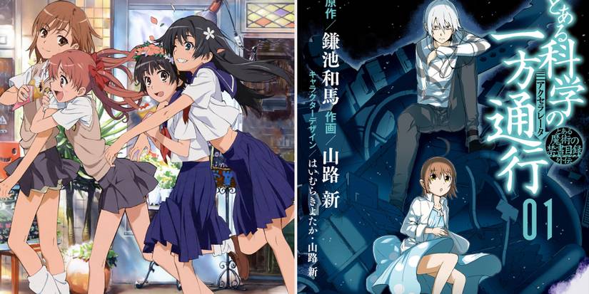 A Certain Scientific accelerator manga and railgun anime