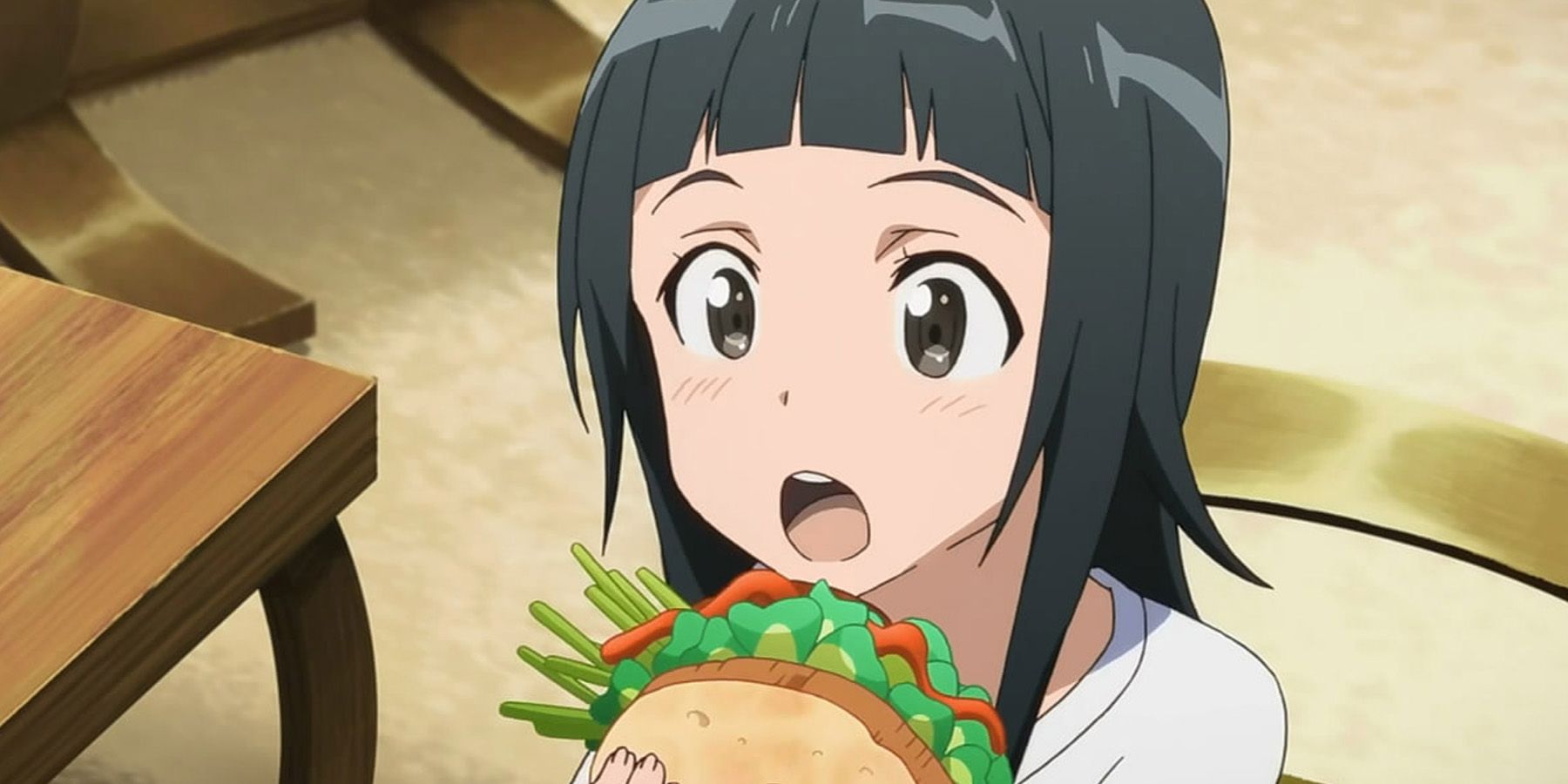 A person eating food in SAO