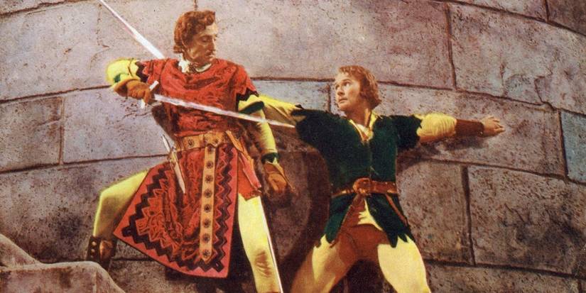 Robin and Guy in The Adventures of Robin Hood