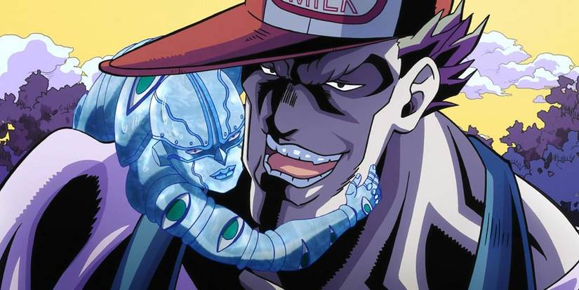 Angelo with his stand