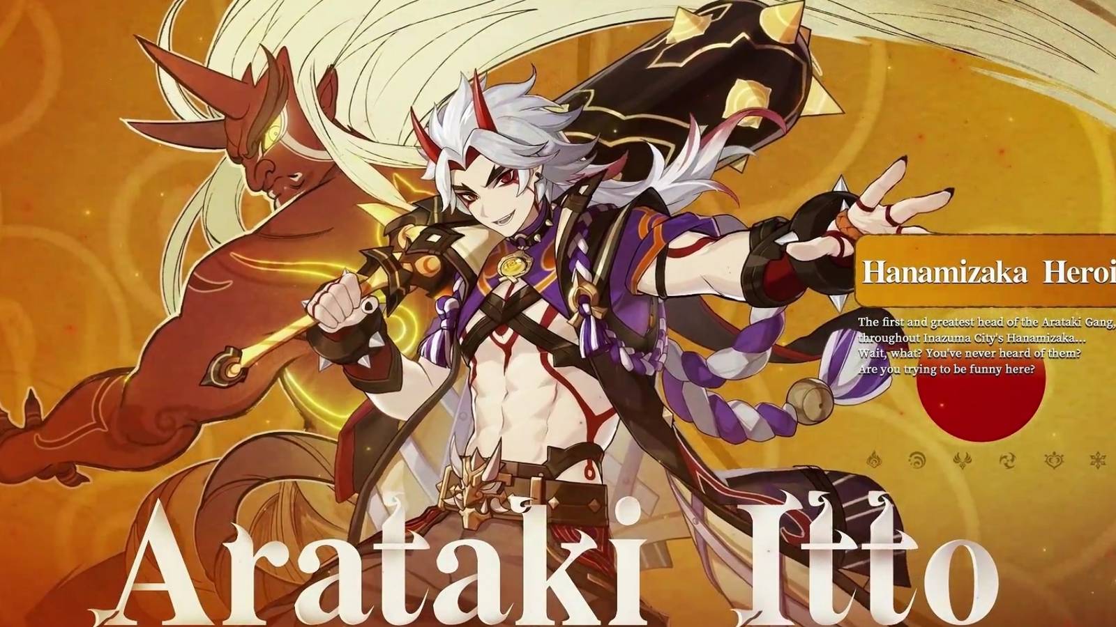 Arataki Itto cover in Genshin Impact