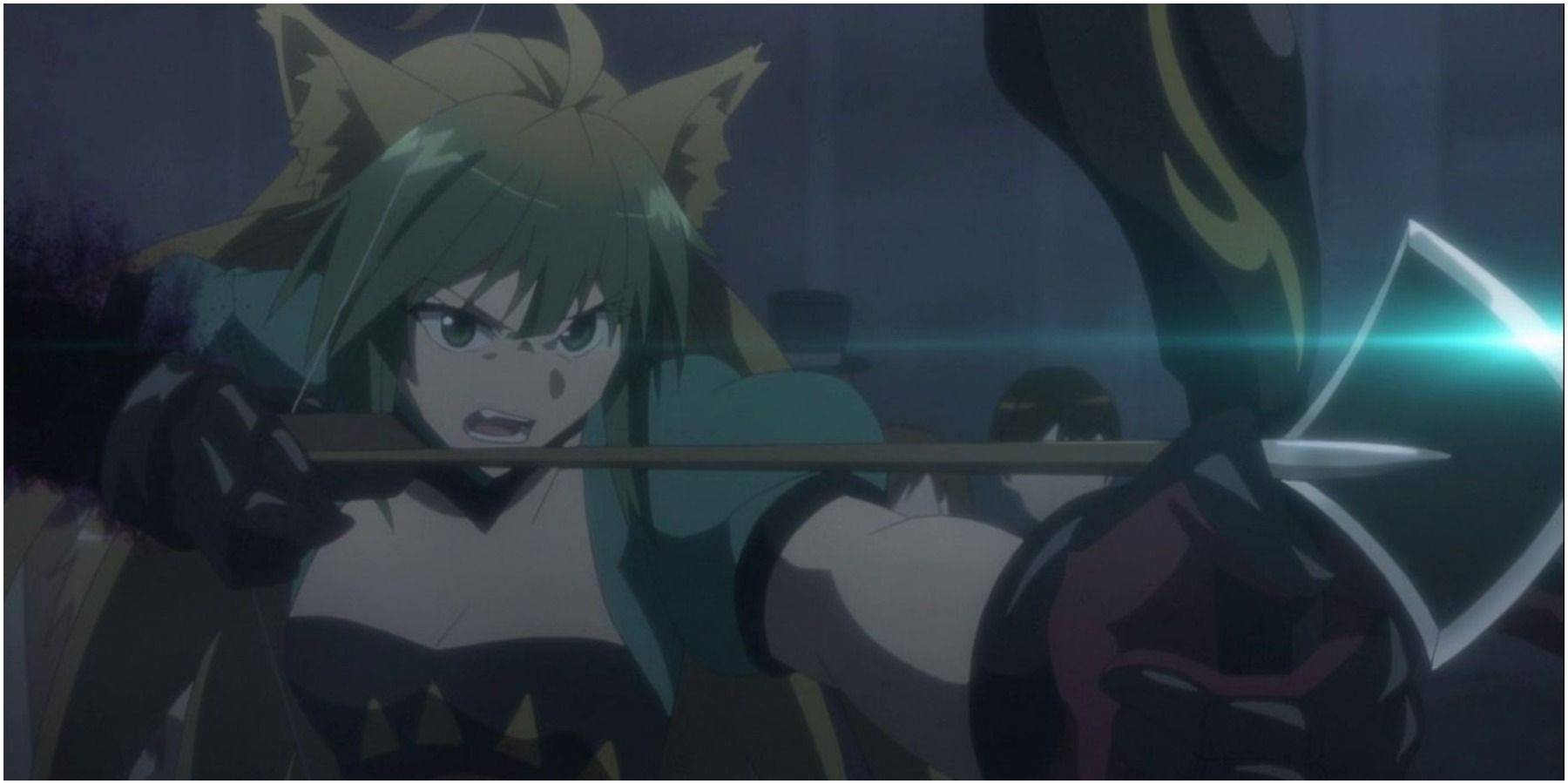 Fate anime - Atalanta Using Her Bow Against Assassin