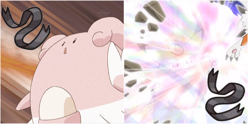 BDSP Expert Belt Held Item Blissey Using Ice Beam and Clefable Using Meteor Mash