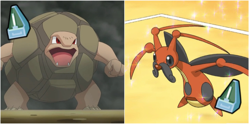 BDSP Metronome Held Item Golem and Kricketune in Battle