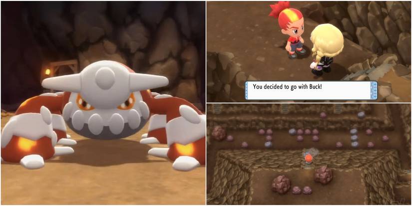 BDSP Stark Mountain Heatran - Encountering Buck - Climbing a Rock wall