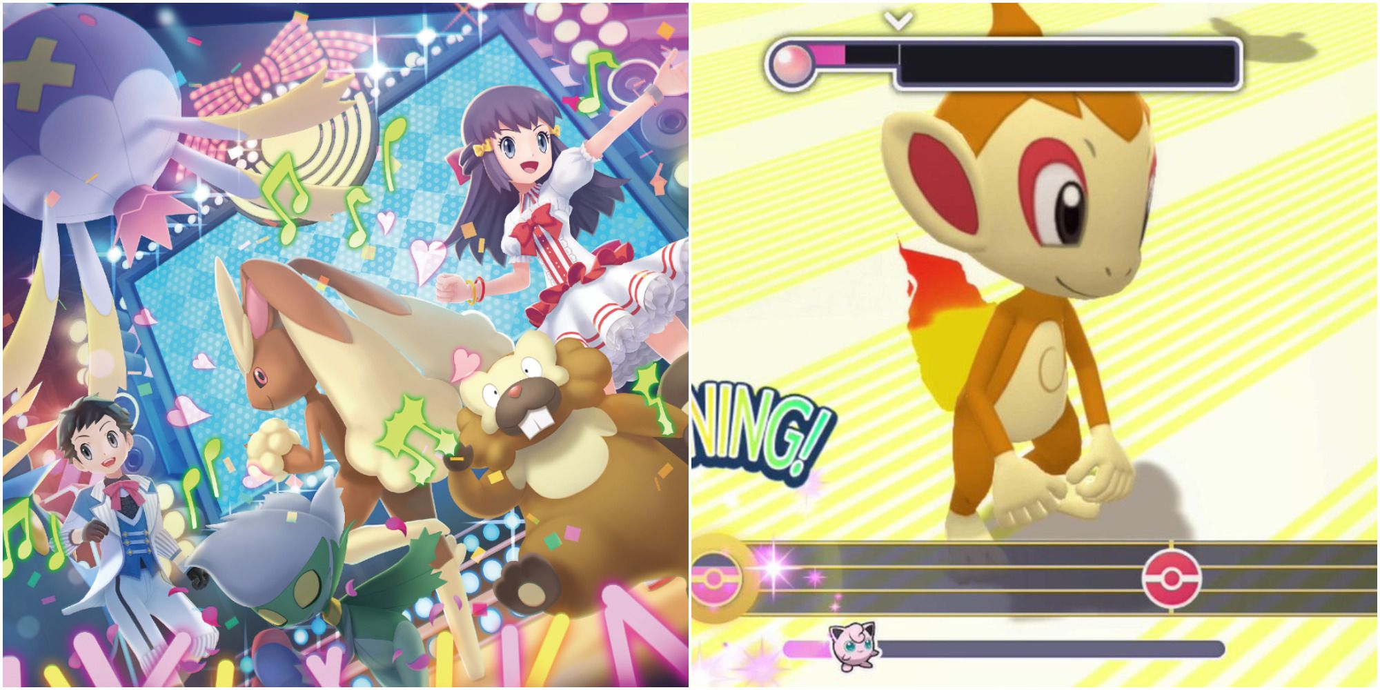 BDSP Super Contest Key Artwork and Chimchar Performing