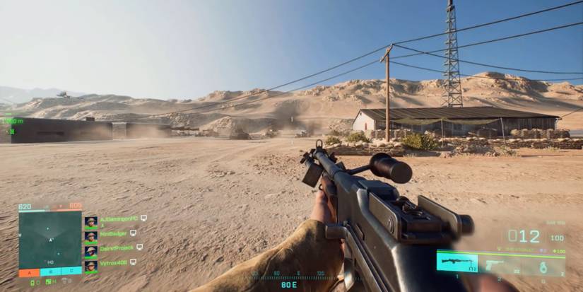 Battlefield 2042 - BAR 1918 - Player sprays enemies in the desert