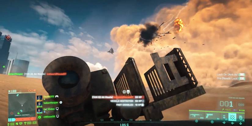 Battlefield 2042 - FXM-33 AA Missile - Player destroys aircraft with a missile