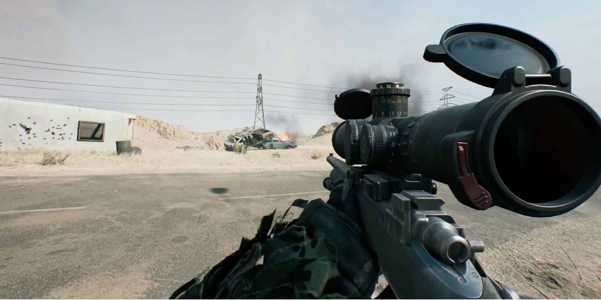 Battlefield 2042 — M24 — игрок использует снайпера на земле