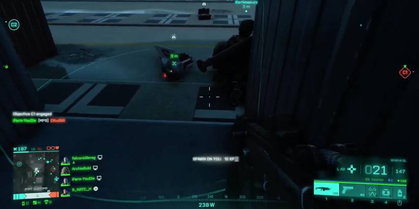 Battlefield 2042 - Medical Crate - Player heals allies while taking cover