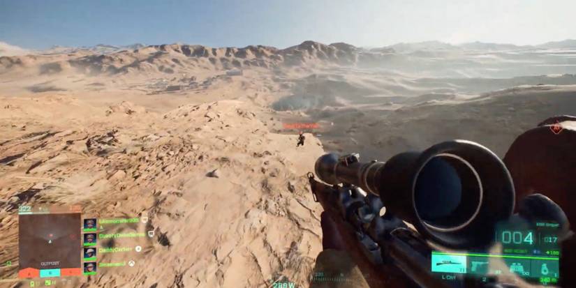 Battlefield 2042 - No4 Sniper - Player shoots enemy on a hill