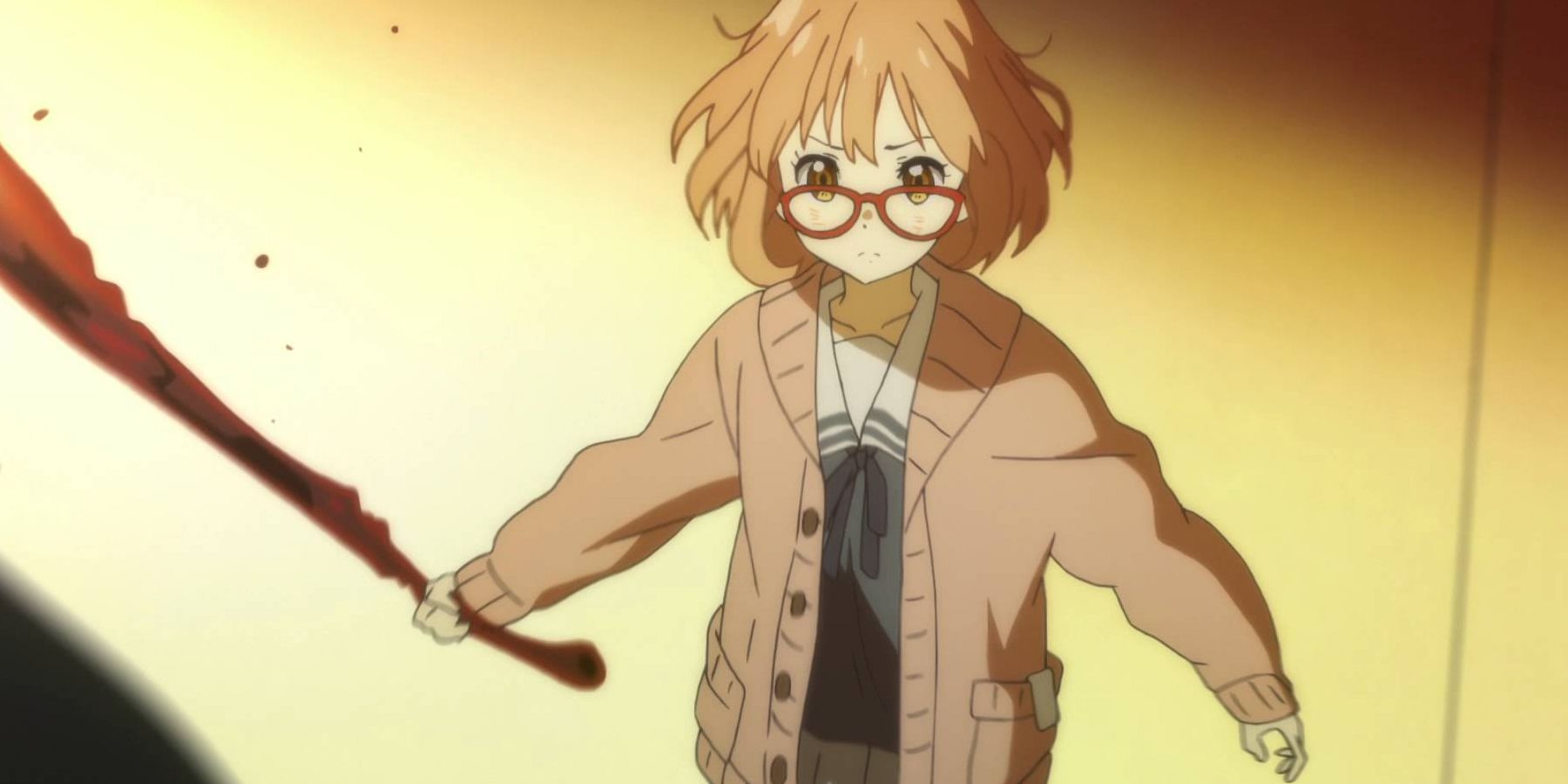 Beyond The Boundary anime Mirai ready for fight