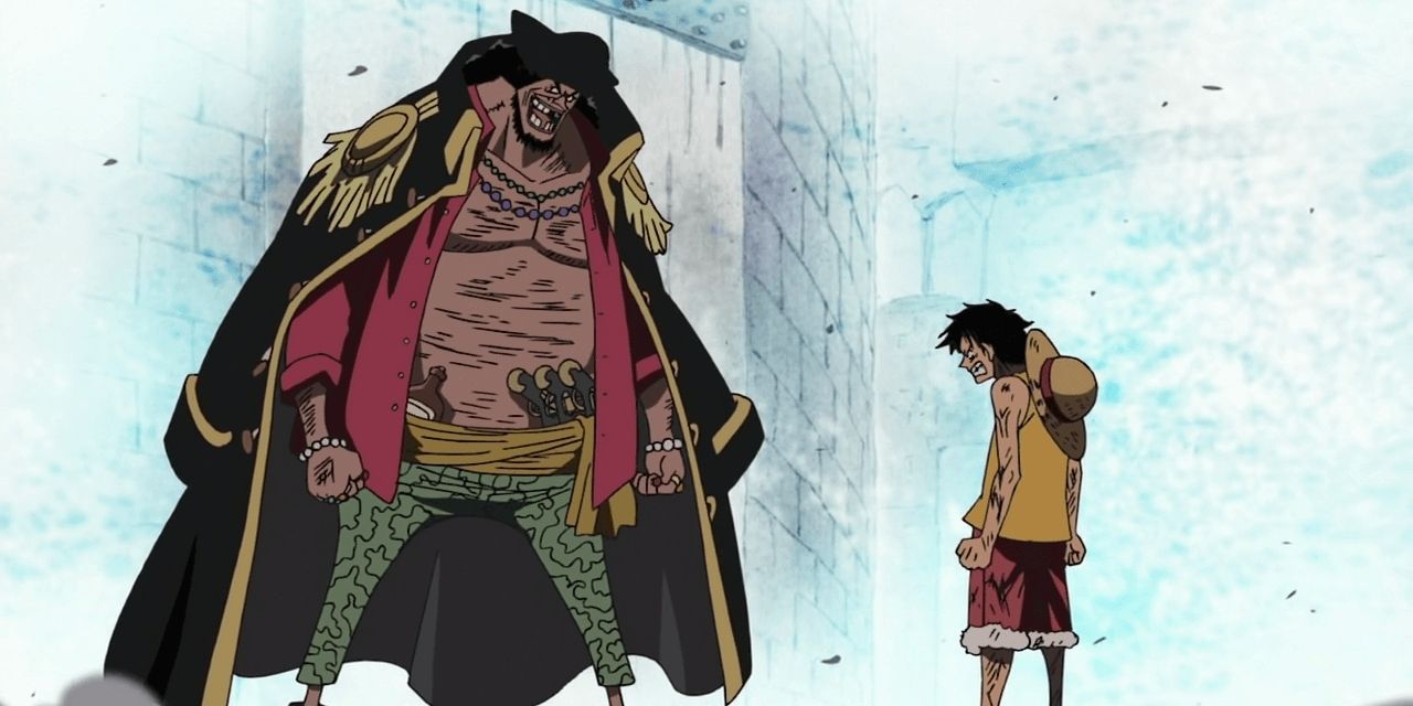 Blackbeard and Luffy at Impel Down