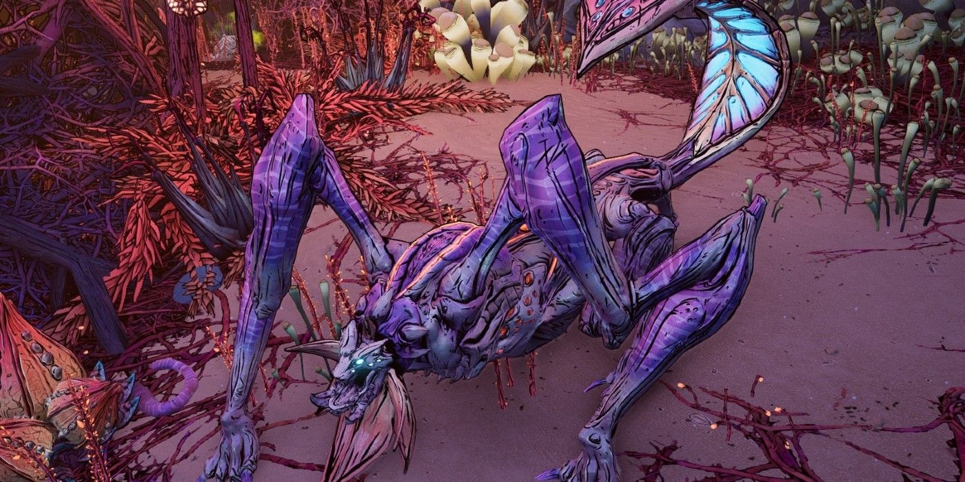 Borderlands 3 Desolation's Edge Blinding Banshee close up in cavern with growth