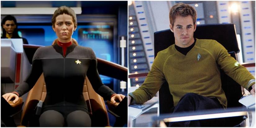 The captain in Star Trek: Resurgence and Kirk in Star Trek 2009