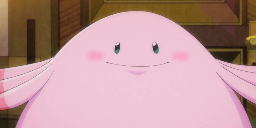 Chansey doing a smile