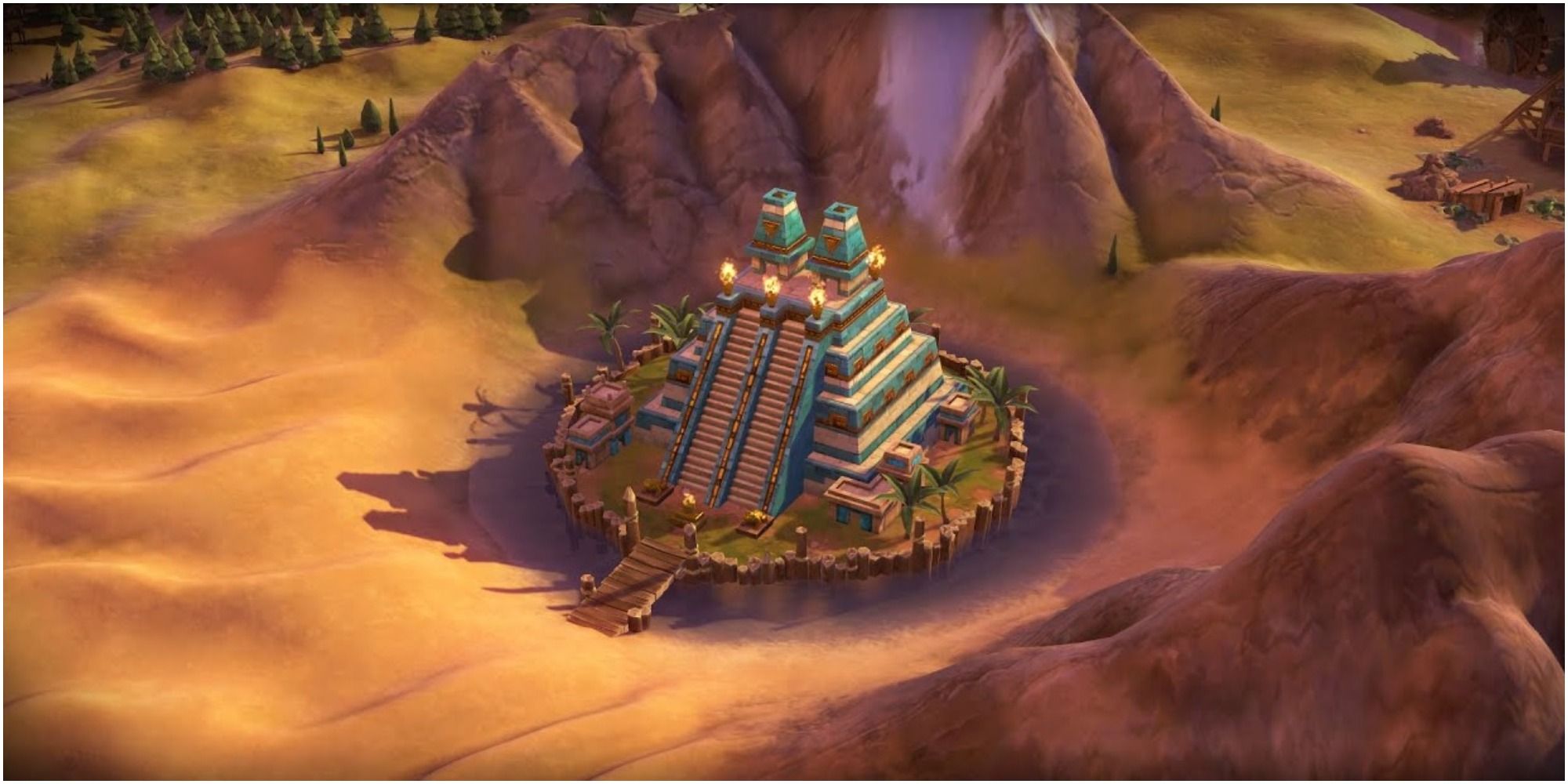 Civilization 6 Huey Teocalli View Right After Construction
