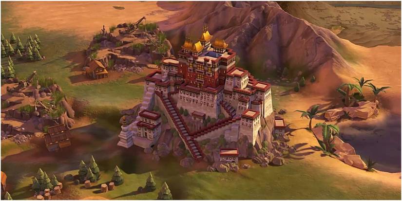 Civilization 6 Potala Palace View Right After Construction