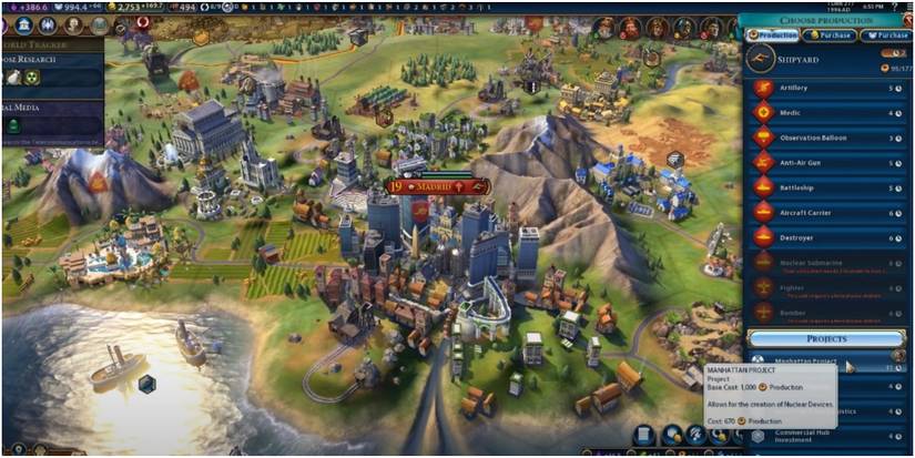 Civilization 6 Researching The Manhattan Project