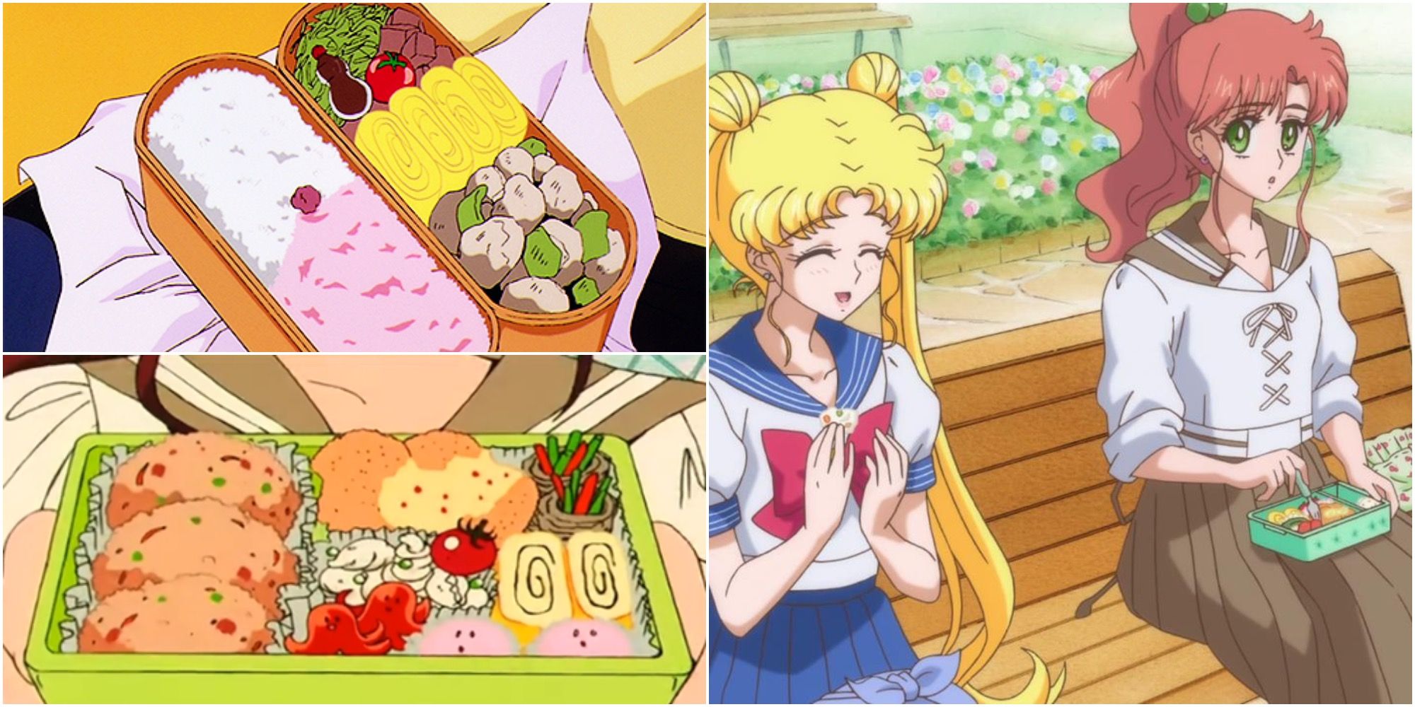 Collage Of Bento In Anime Sakura CardCaptor Sailor Moon 