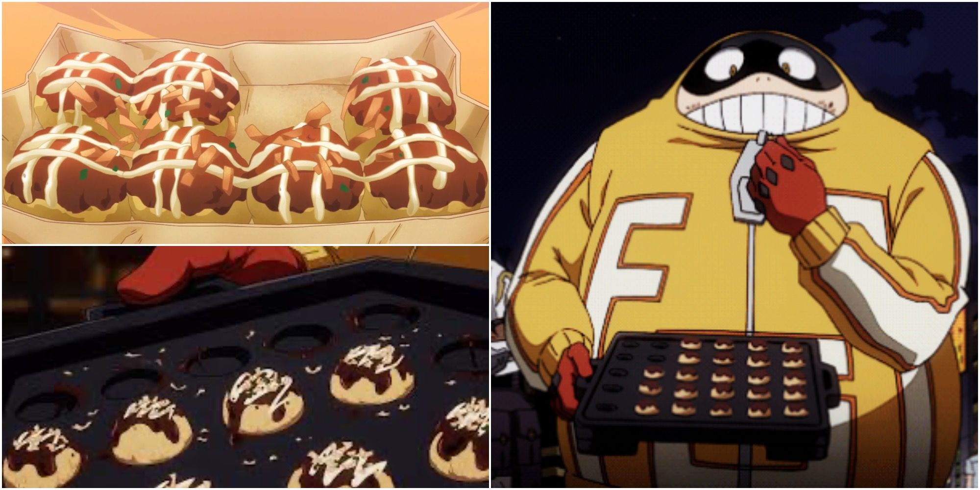 Collage Of Takoyaki In Anime My Hero Academia Fatgum