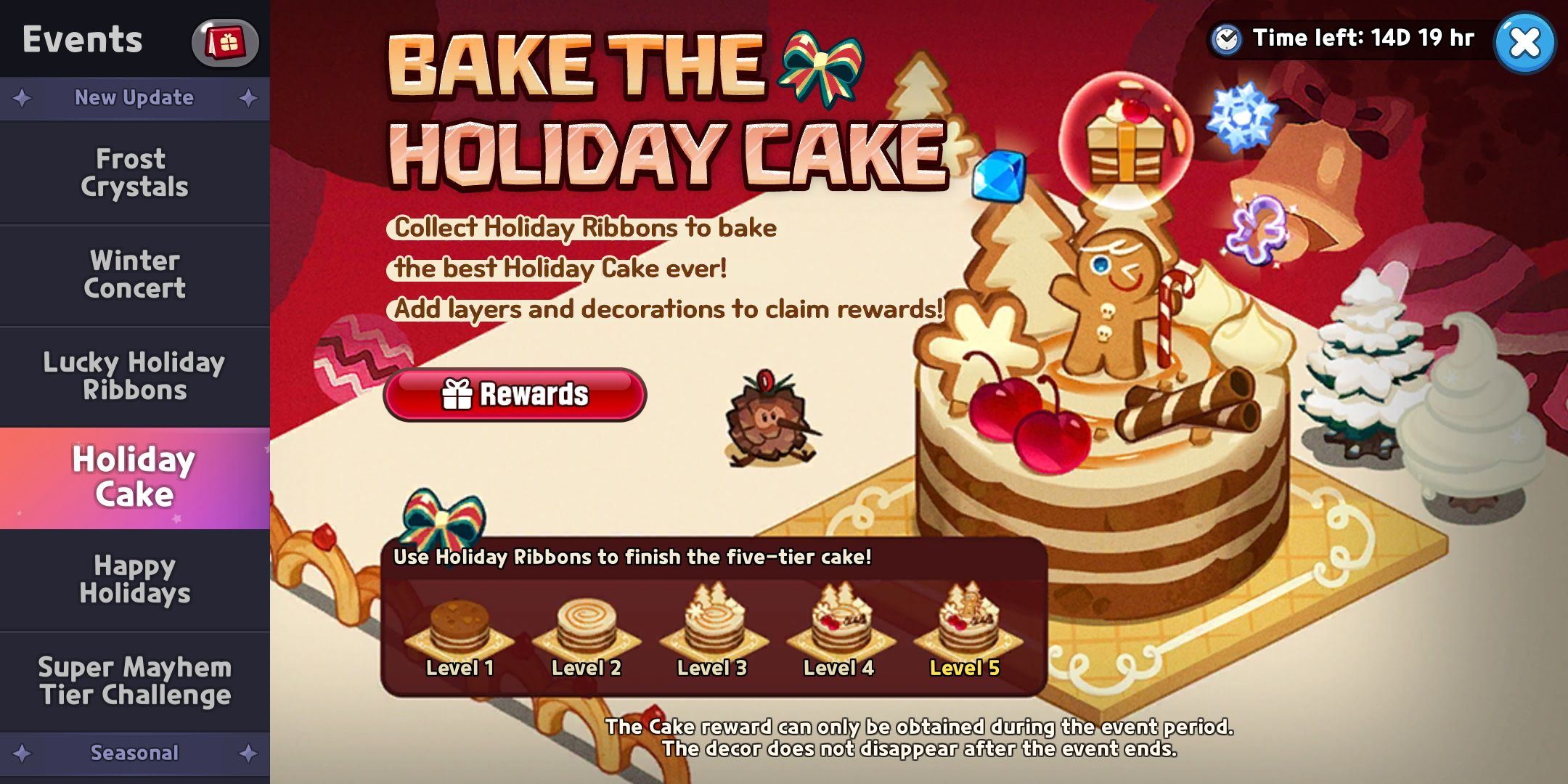 Cookie Run Kingdom Holiday Cake Menu
