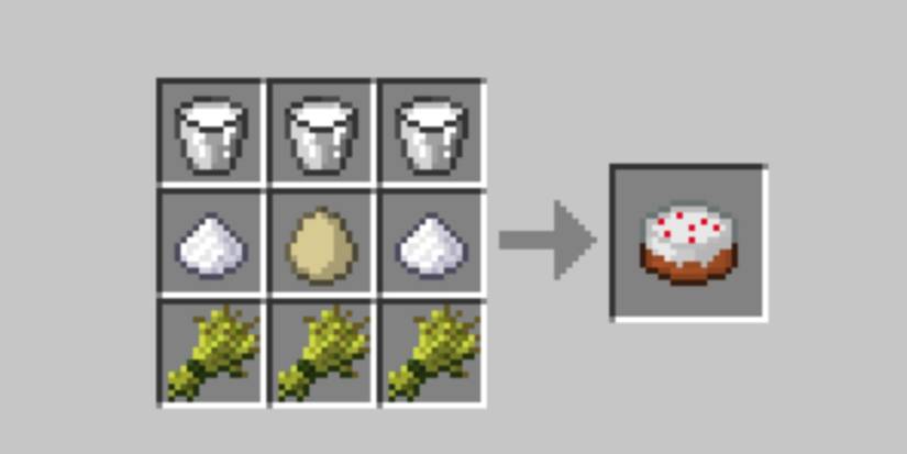 Crafting Cake in Minecraft