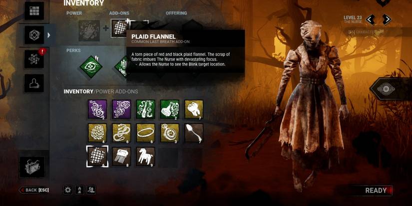 DbD Nurse Plaid Flannel Addon Cropped