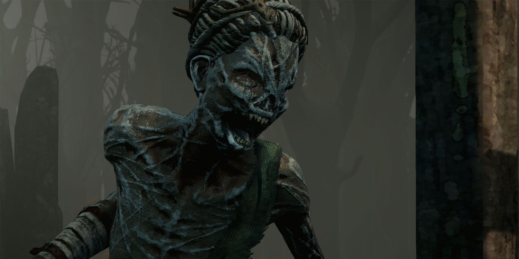 A closeup of The Hag from Dead By Daylight