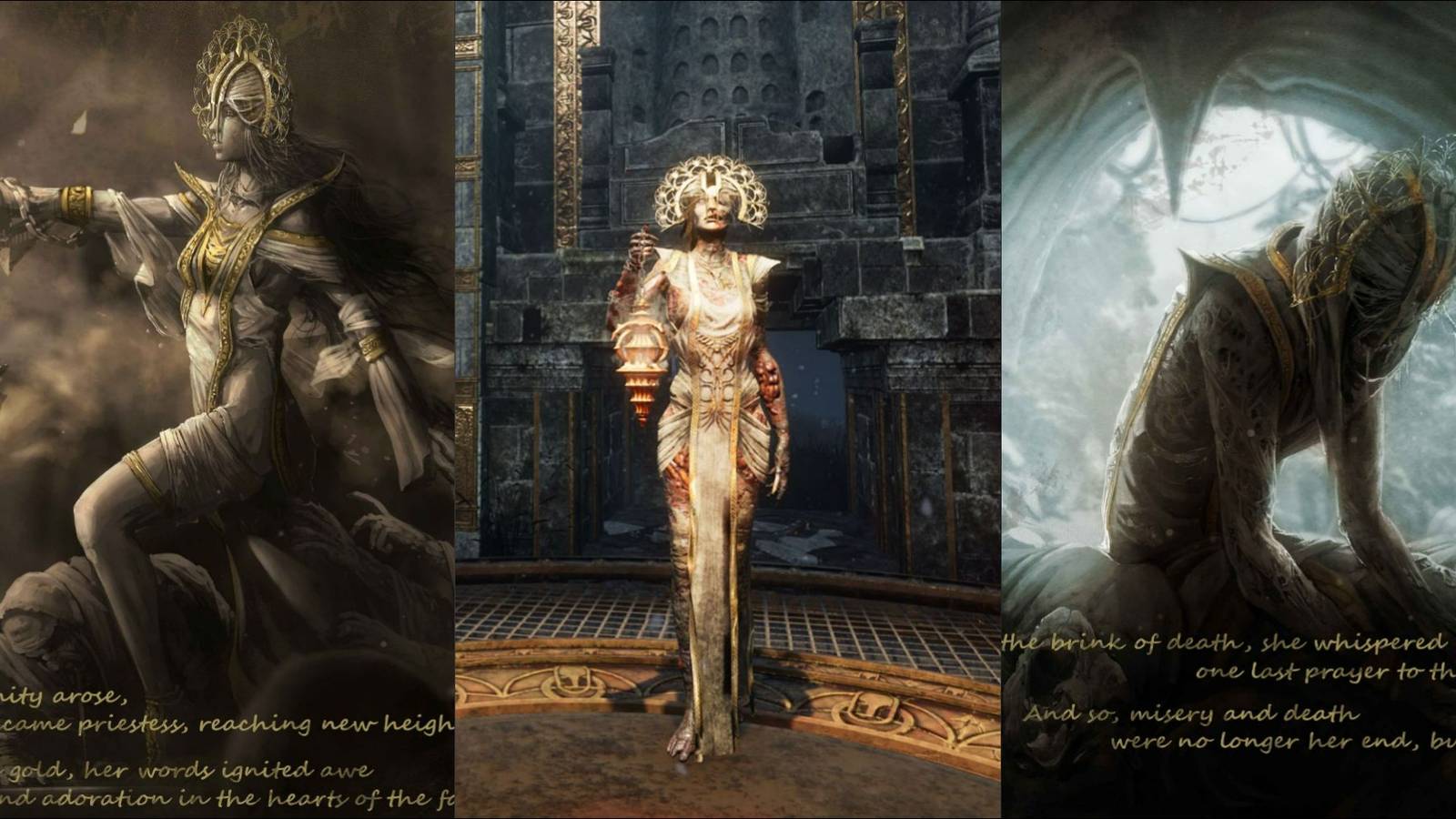 Three images of The Plague from Dead By Daylight