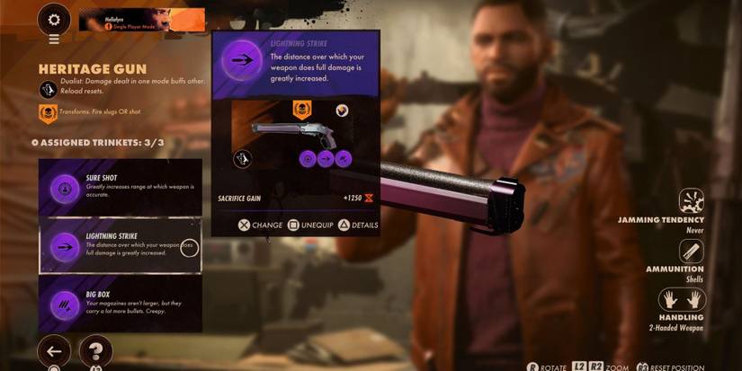 Deathloop Lightning Strike Trinket On The Heritage Gun