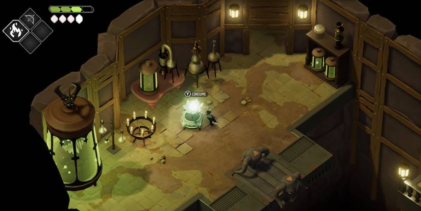 A flower bloomed from a Life Seed in Death's Door