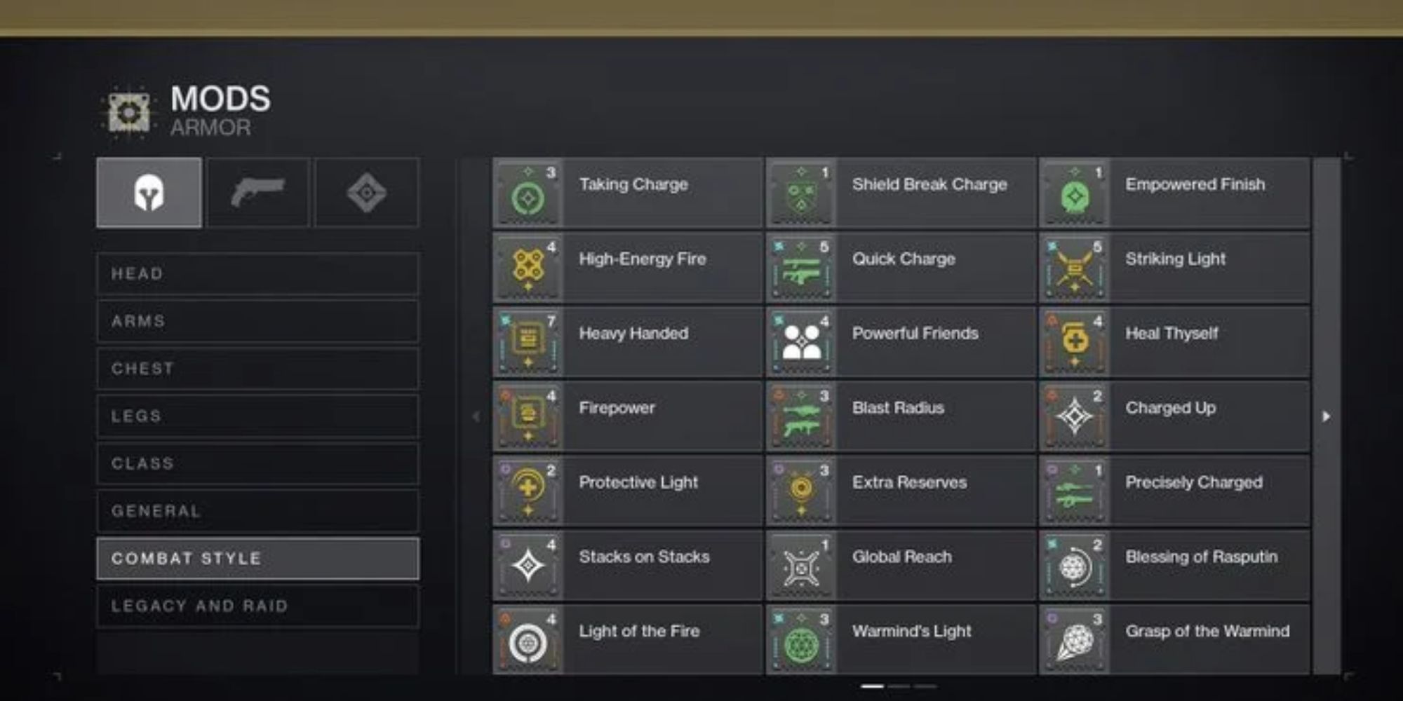 Destiny 2 Charged With Light Mod List