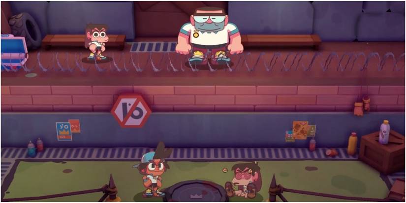 Dodgeball Academia Big Tony Watching The Results Of The Underground Tournament