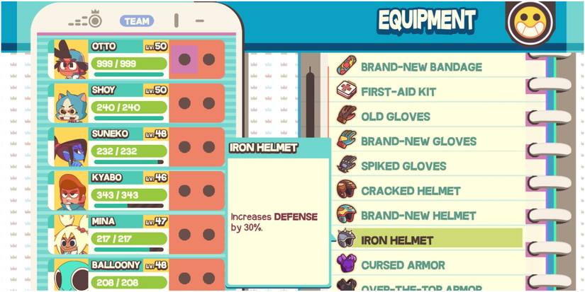 Dodgeball Academia Description Of The Iron Helmet In The Equipment Menu