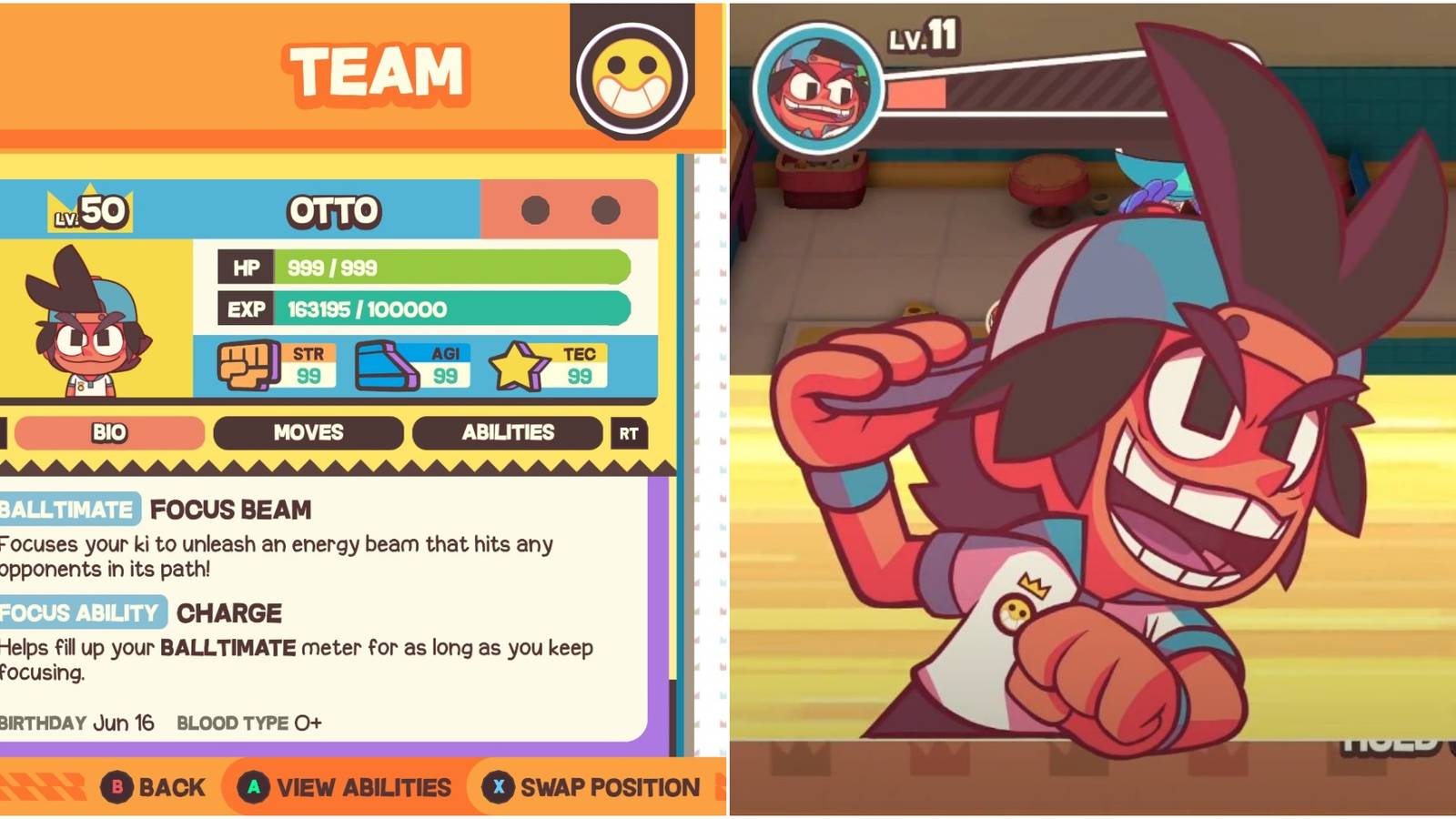 Dodgeball Academia Max Stats Collage Otto With Max Stats And Balltimate