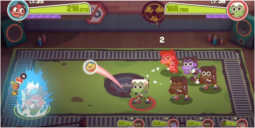 Dodgeball Academia Preparing To Catch The Fifth Ball In The Final Round Of The Underground Tournament