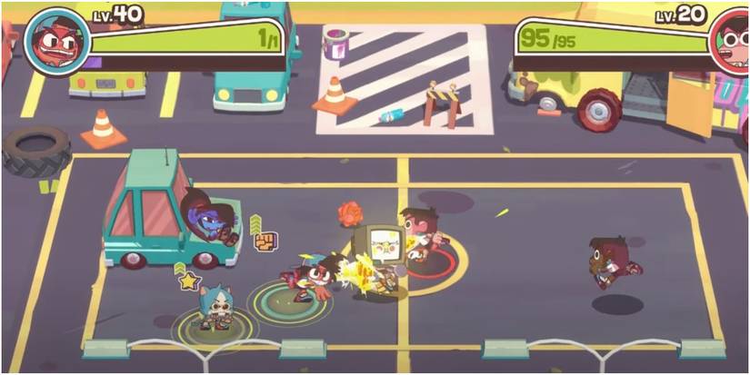 Dodgeball Academia Trying To Avoid A Car In The Parking Lot