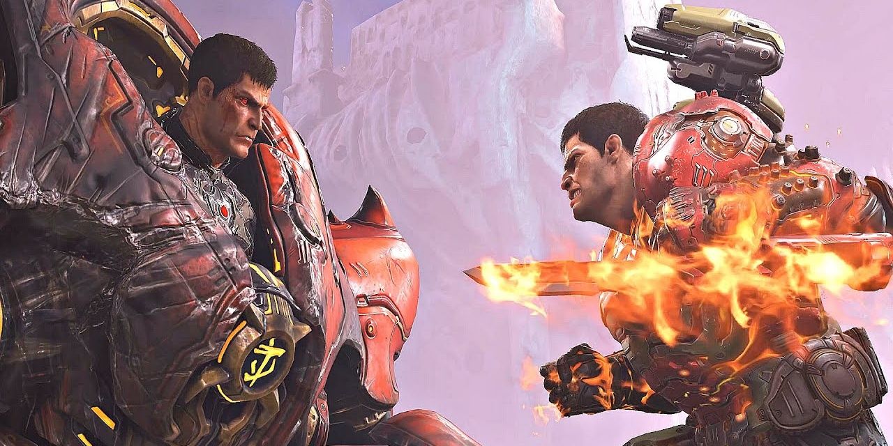 The Dark Lord and the Doom Slayer in Doom Eternal