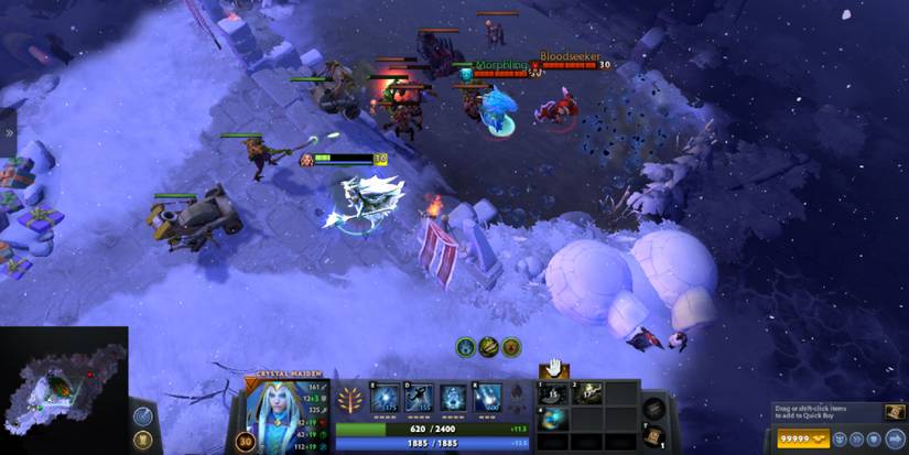 Dota 2 - Ghost Scepter and Blink Dagger - Player blinks out of battle