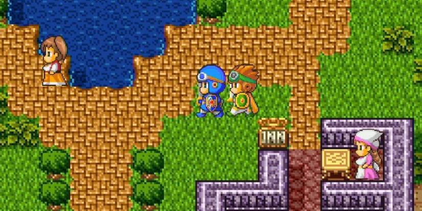 Characters walking around in Dragon Quest