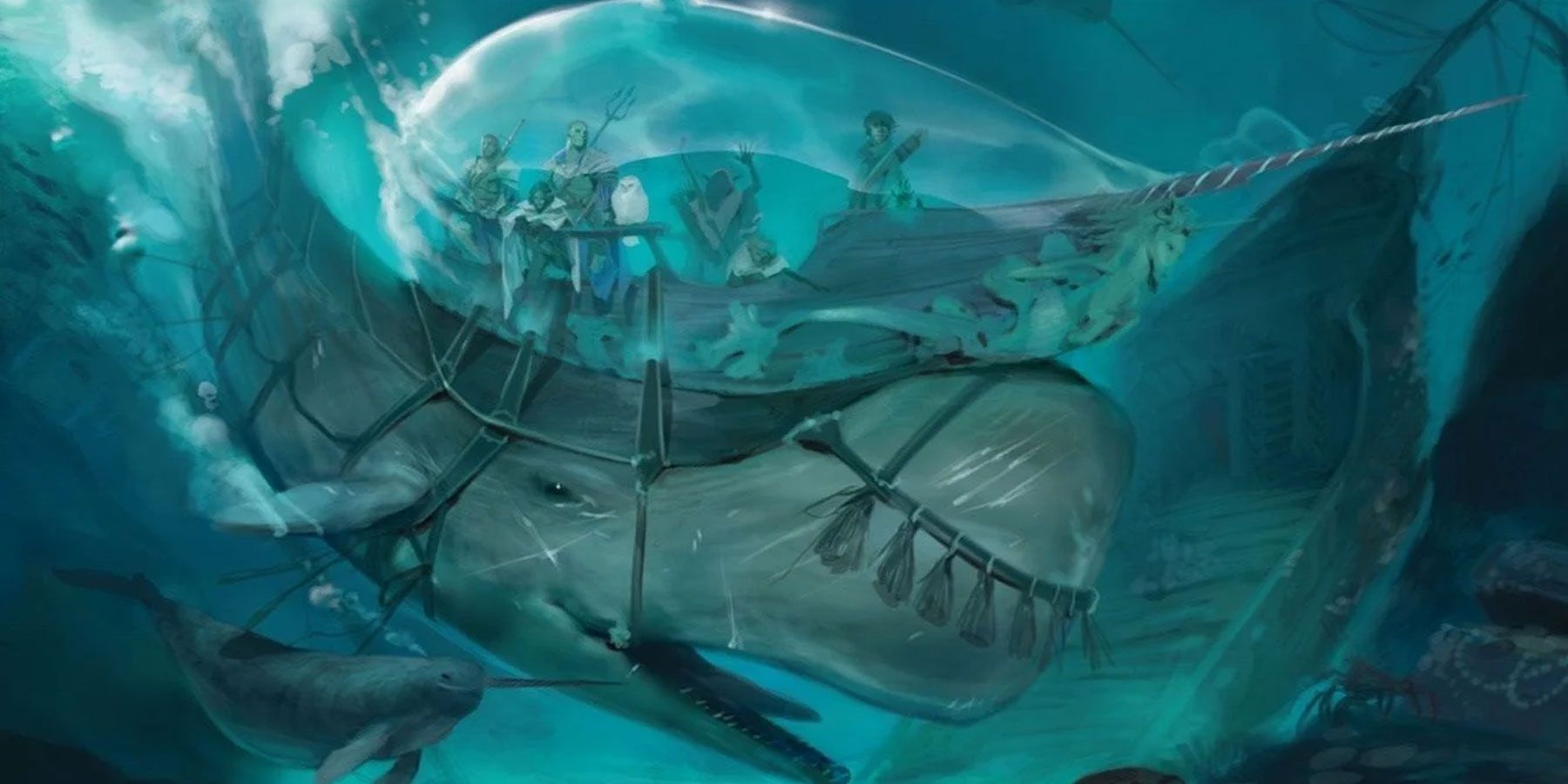 Dungeons-and-Dragons-Underwater-Adventurers-on-the-back-of-a-whale