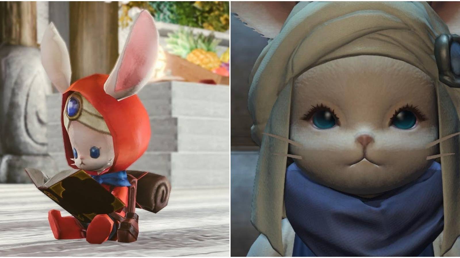 Split image of Namingway and loporrit face. 