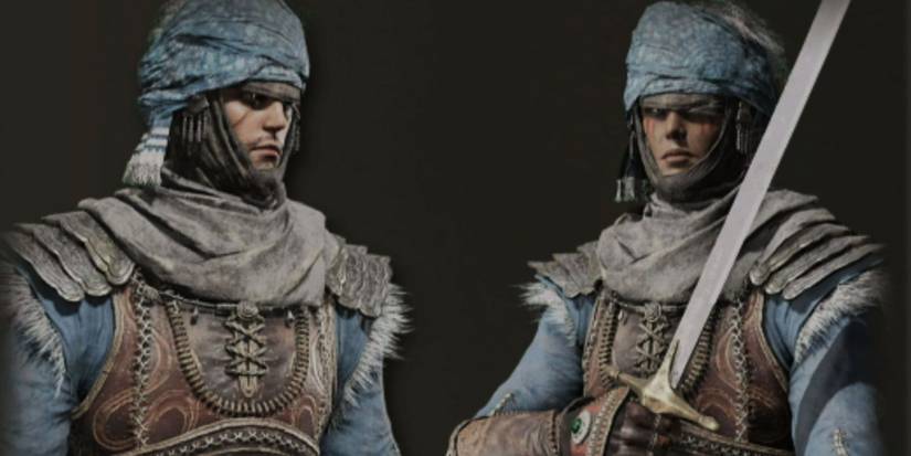 The default appearances of the Warrior starting class in Elden Ring