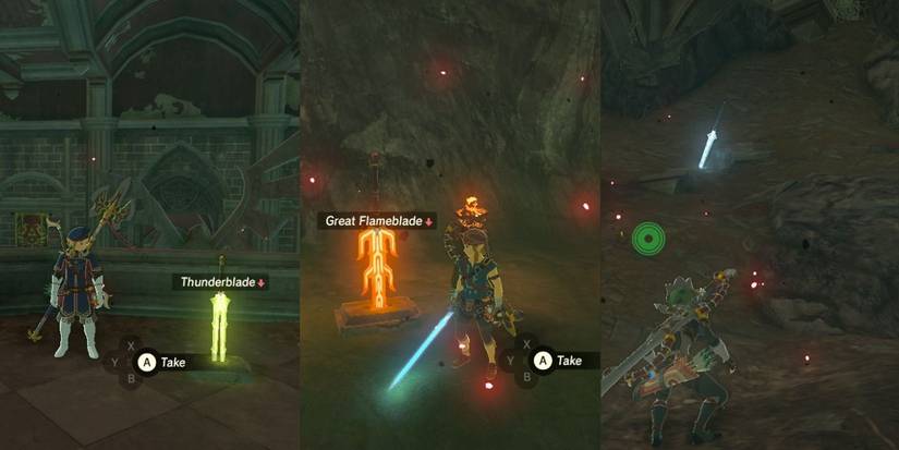 Elemental Swords in Hyrule Castle BOTW