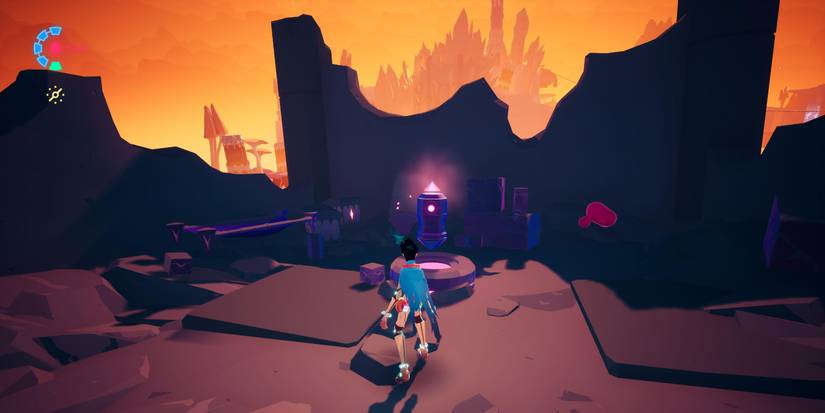 rei facing a cache on top of a small roof