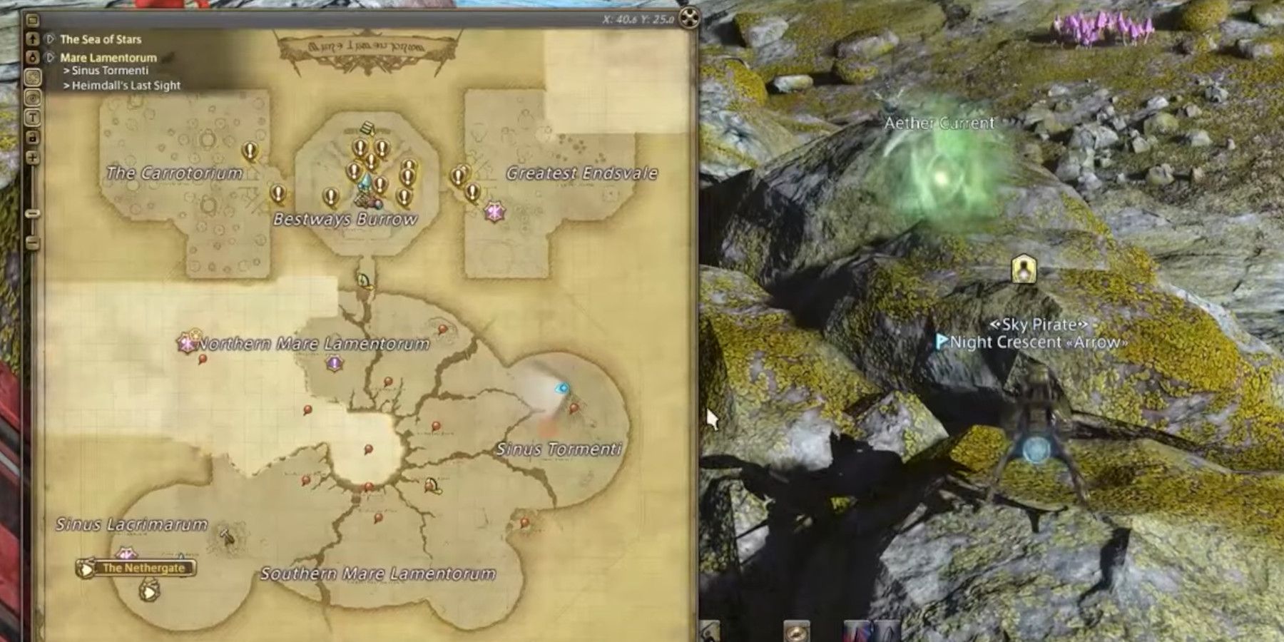 Final Fantasy 14 Endwalker All Mare Lamentorum Aether Current Locations