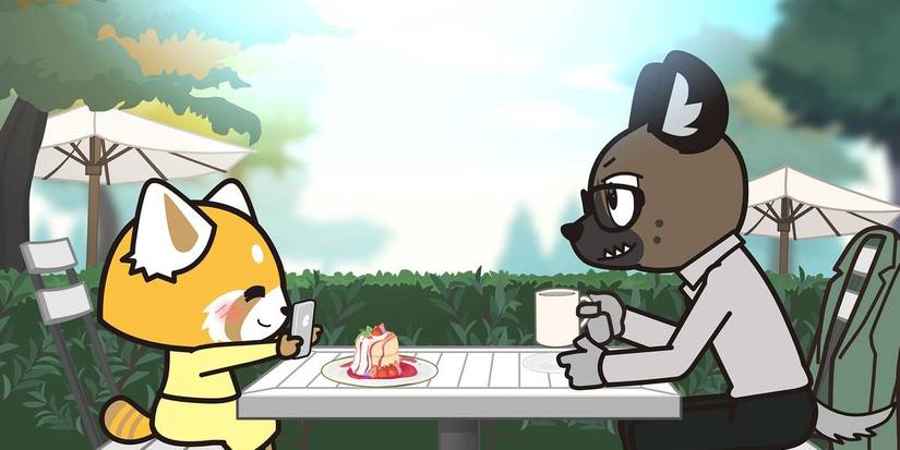 Haida and Retsuko in a park. 