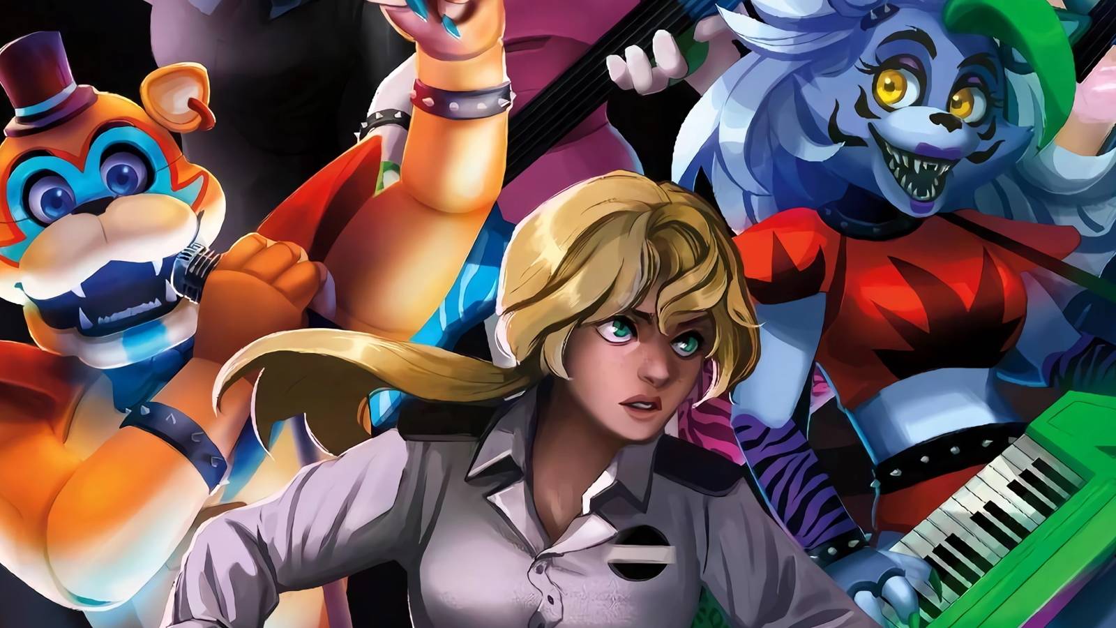 FNAF Security Breach Freddy Roxy Vanessa Header