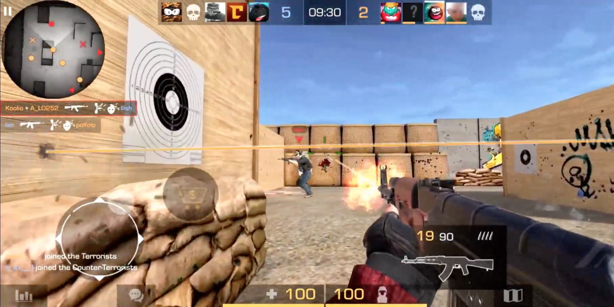 FPS Games on Mobile - Standoff 2 - Player attacks enemy with rifle